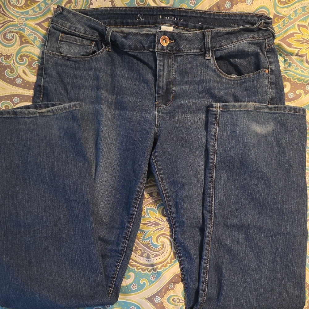 Natural Reflections Dark Blue Boot Cut Jeans